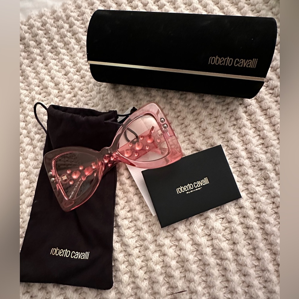 NWT Roberto Cavalli 1055 Fiesole Butterfly Sunglasses